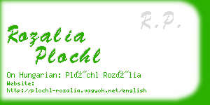 rozalia plochl business card